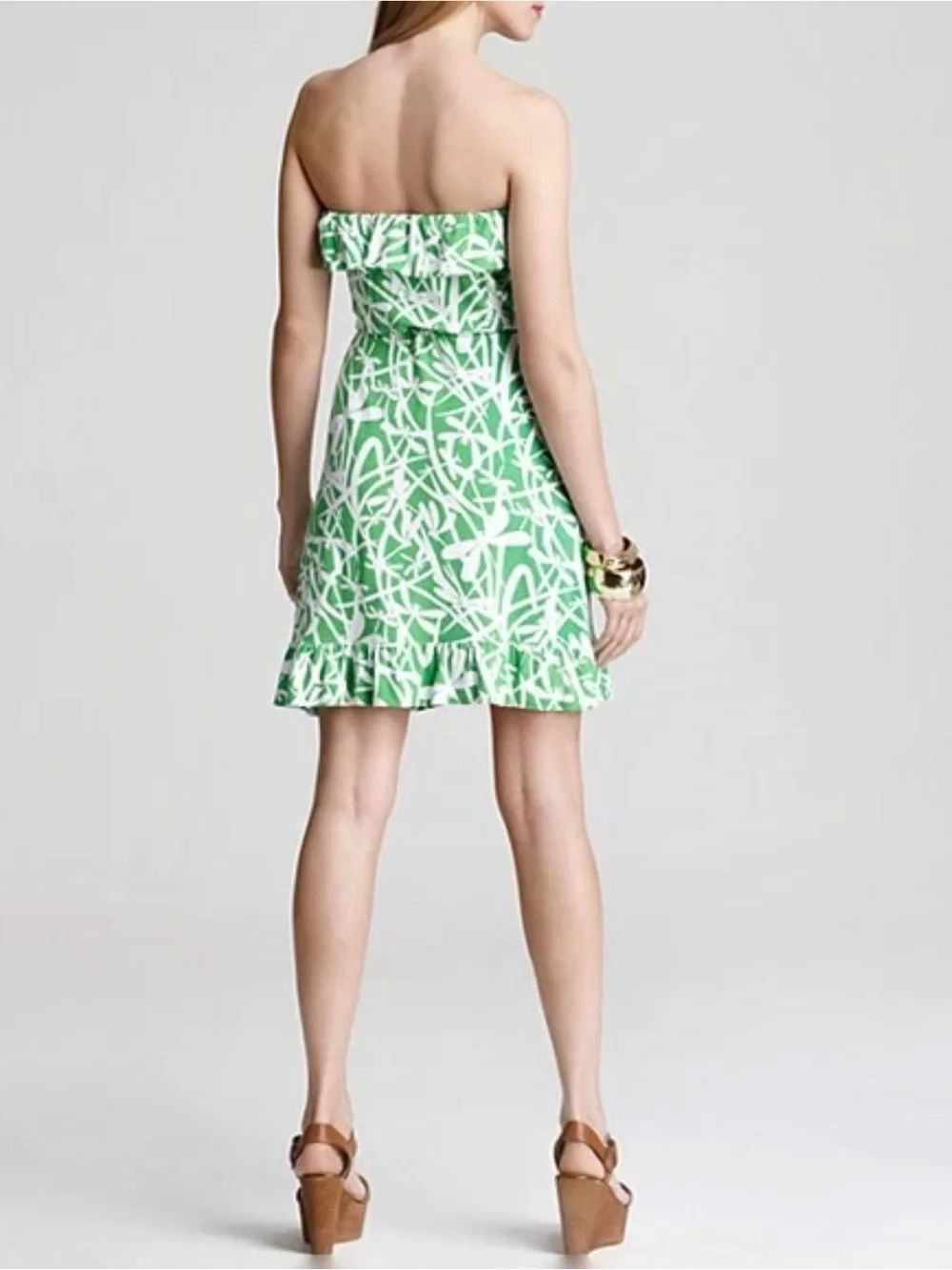 LILLY PULITZER Flor Dress in the Green Bean Light My Fire Pattern - Picture 9 of 14